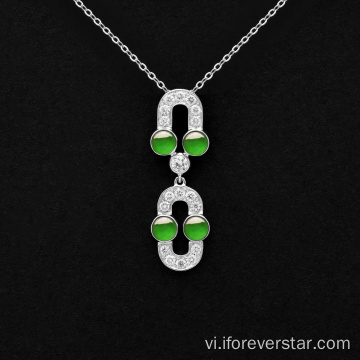 Phong cách thời trang Jadeite màu xanh lá cây Pure Pure